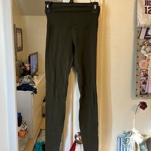 olive green align leggings
